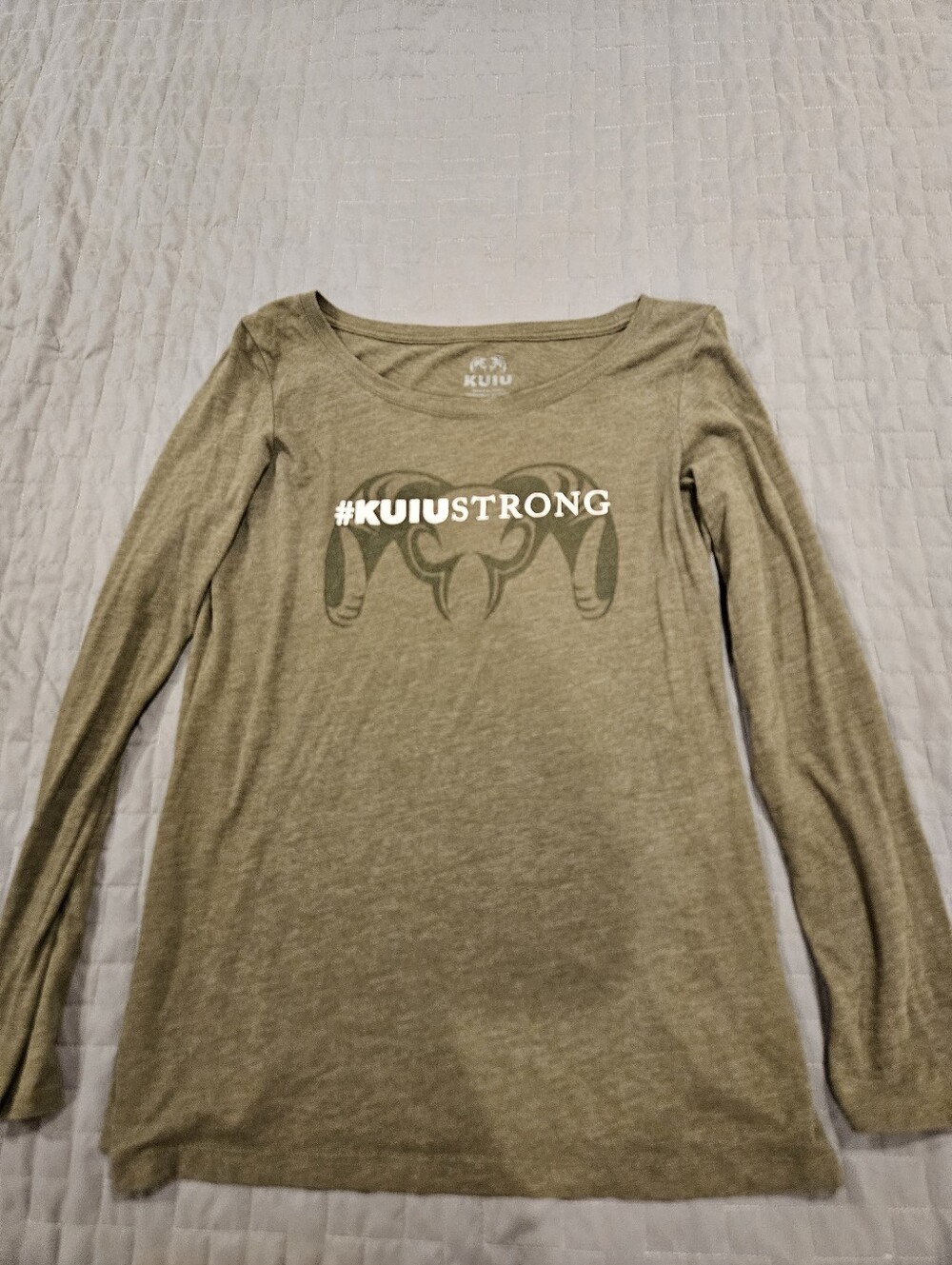 Kuiu #KuiuStrong Olive Green Long Sleeve Tee XL